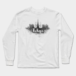 Tokyo watercolor Long Sleeve T-Shirt